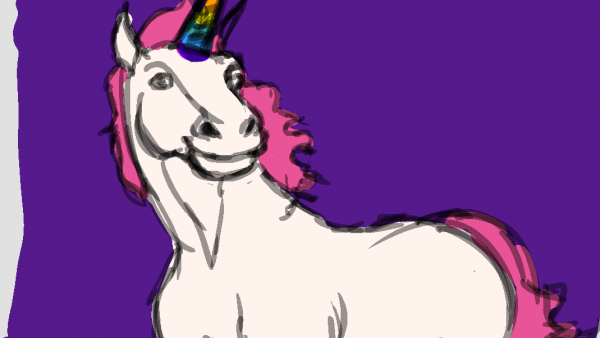 An illustration of a unicorn created by a Mythic Digital employee